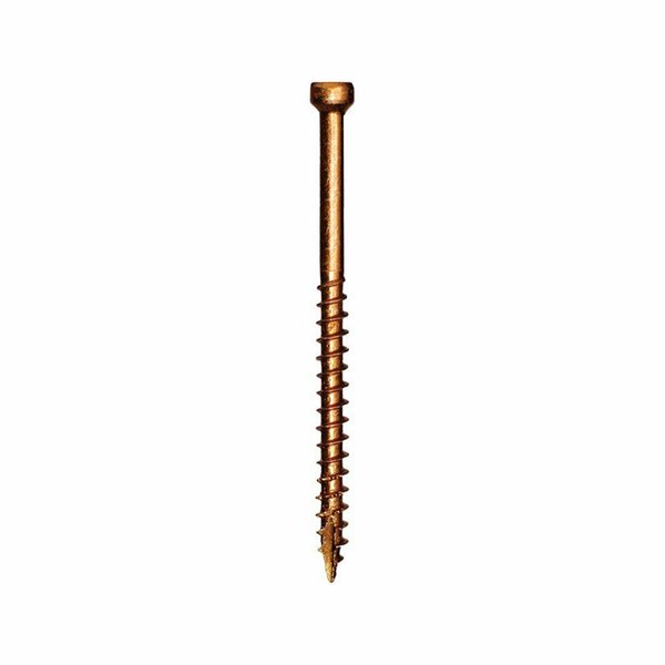 Grk Fasteners Trim No. 8 x 2.5 in. Trim Screws Yellow Zinc, 605PK 5914601